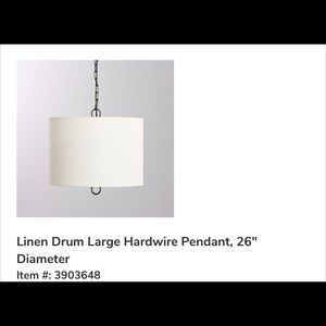 COPY - Pottery barn drum pendant light